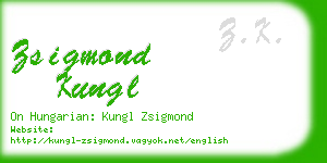 zsigmond kungl business card